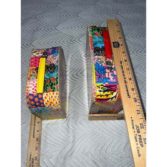 Petit Jour Paris “Elmer” Kids Suitcase Set Colorful Patchwork Elephant Set of 2 - Picture 8 of 13